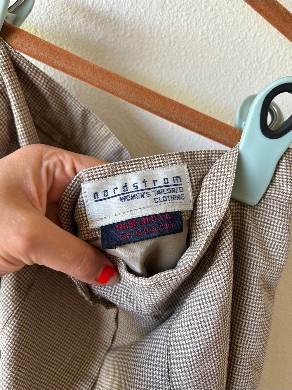 Vintage Nordstrom Gingham A-Line Pleated Skirt - Picture 5 of 8